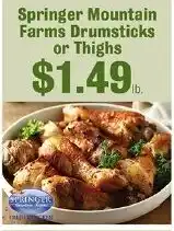 Robert Fresh Market Springer Mountain Farms Drumsticks or Thighs offer