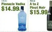 Robert Fresh Market Pinnacle Vodka offer