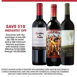 Ralphs Casillero del Diablo, Freakshow, Ghost Pines Cabernet Sauvignon offer