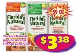 Savers Cost Plus Florida's Natural orange juice offer