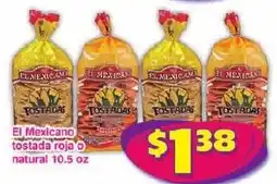 Savers Cost Plus El Mexicano tostada roja o natural offer