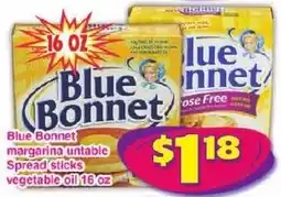 Savers Cost Plus Blue Bonnet margarine untalbe Spread sticks offer