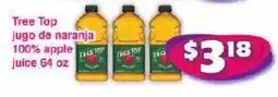 Savers Cost Plus Tree Top 100% apple juice offer