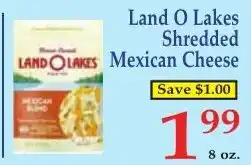DeMoulas Market Basket Land O Lakes shredded mexican cheese offer