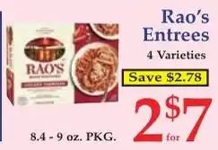 DeMoulas Market Basket Rao's Entrees offer