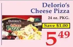 DeMoulas Market Basket Delorio's Cheese Pizza offer
