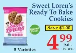 DeMoulas Market Basket Sweet Loren's Ready To Bake Cookies offer