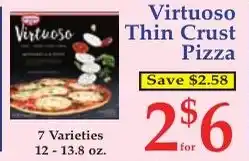 DeMoulas Market Basket Virtuoso thin crust pizza offer