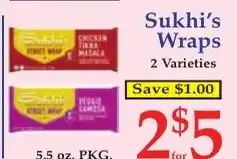 DeMoulas Market Basket Sukhi's Wraps offer