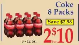DeMoulas Market Basket Coke 8 Packs offer