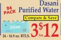 DeMoulas Market Basket Dasani purified water offer