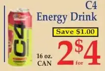 DeMoulas Market Basket C4 Energy Drink offer