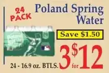 DeMoulas Market Basket Poland Spring Water offer
