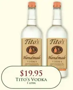Econofoods Tito's Vodka offer