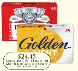 Econofoods Budweiser, Bud Light or Michelob Golden Light offer