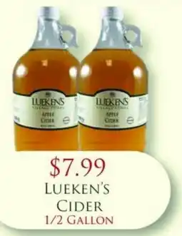 Econofoods Lueken's cider offer
