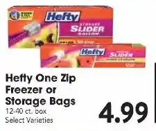 Great Valu Markets Hefty One Zip Freezer or Storage Bags offer