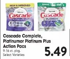 Great Valu Markets Cascade Complete, Platinumor Platinum Plus Action Pacs offer