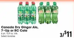 Great Valu Markets Canada Dry Ginger Ale, 7-Up or RC Cola offer