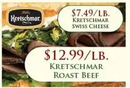 Econofoods Kretschmar roast beef offer