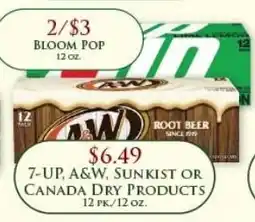 Econofoods 7-up, a&w, sunkist or canada dry products offer