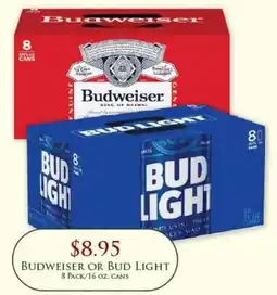 Econofoods Budweiser or Bud Light offer
