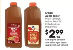 Ralphs Kroger apple cider offer