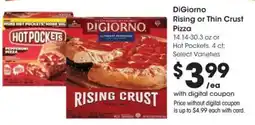Ralphs DiGiorno Rising or Thin Crust Pizza offer