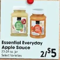 Great Valu Markets Essential Everyday Apple Sauce offer