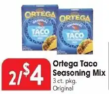 Great Valu Markets Ortega Taco Seasoning Mix offer