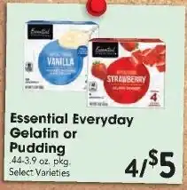 Great Valu Markets Essential Everyday Gelatin or Pudding offer