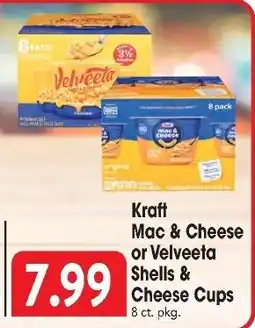 Great Valu Markets Kraft Mac & Cheese or Velveeta Shells & Cheese Cups offer