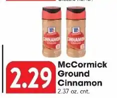 Great Valu Markets McCormick Ground Cinnamon offer