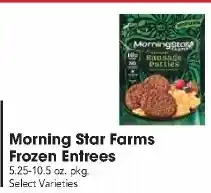 Great Valu Markets Morning Star Farms Frozen Entrees offer