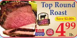 DeMoulas Market Basket Certified Angus Beef Top Round Roast offer