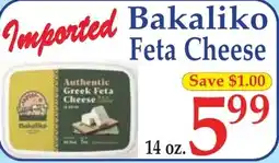DeMoulas Market Basket Bakaliko feta cheese offer