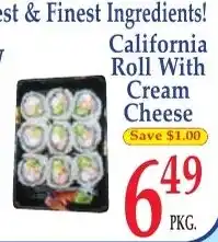 DeMoulas Market Basket California Roll With Cream Cheese offer
