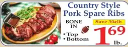 DeMoulas Market Basket Country Style Pork Spare Ribs offer