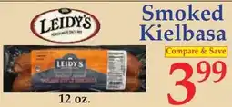DeMoulas Market Basket Leidy's smoked kielbasa offer