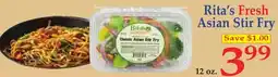 DeMoulas Market Basket Rita's Fresh Asian Stir Fry offer