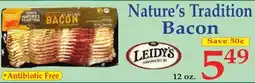 DeMoulas Market Basket Leidy's Nature's Tradition Bacon offer