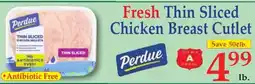 DeMoulas Market Basket Perdue fresh thin sliced chicken breast cutlet offer