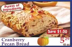 DeMoulas Market Basket Cranberry Pecan Bread offer