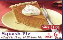 DeMoulas Market Basket Squash Pie offer