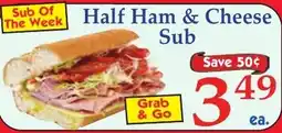 DeMoulas Market Basket Half Ham & Cheese Sub offer