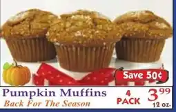 DeMoulas Market Basket Pumpkin Muffins offer