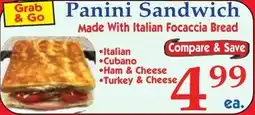 DeMoulas Market Basket Panini Sandwich offer