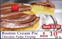 DeMoulas Market Basket Boston Cream Pie offer