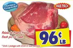 Savers Cost Plus Fresh picnic roast offer