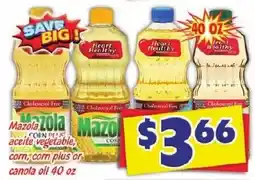 Savers Cost Plus Mazola corn plus or canola oil offer